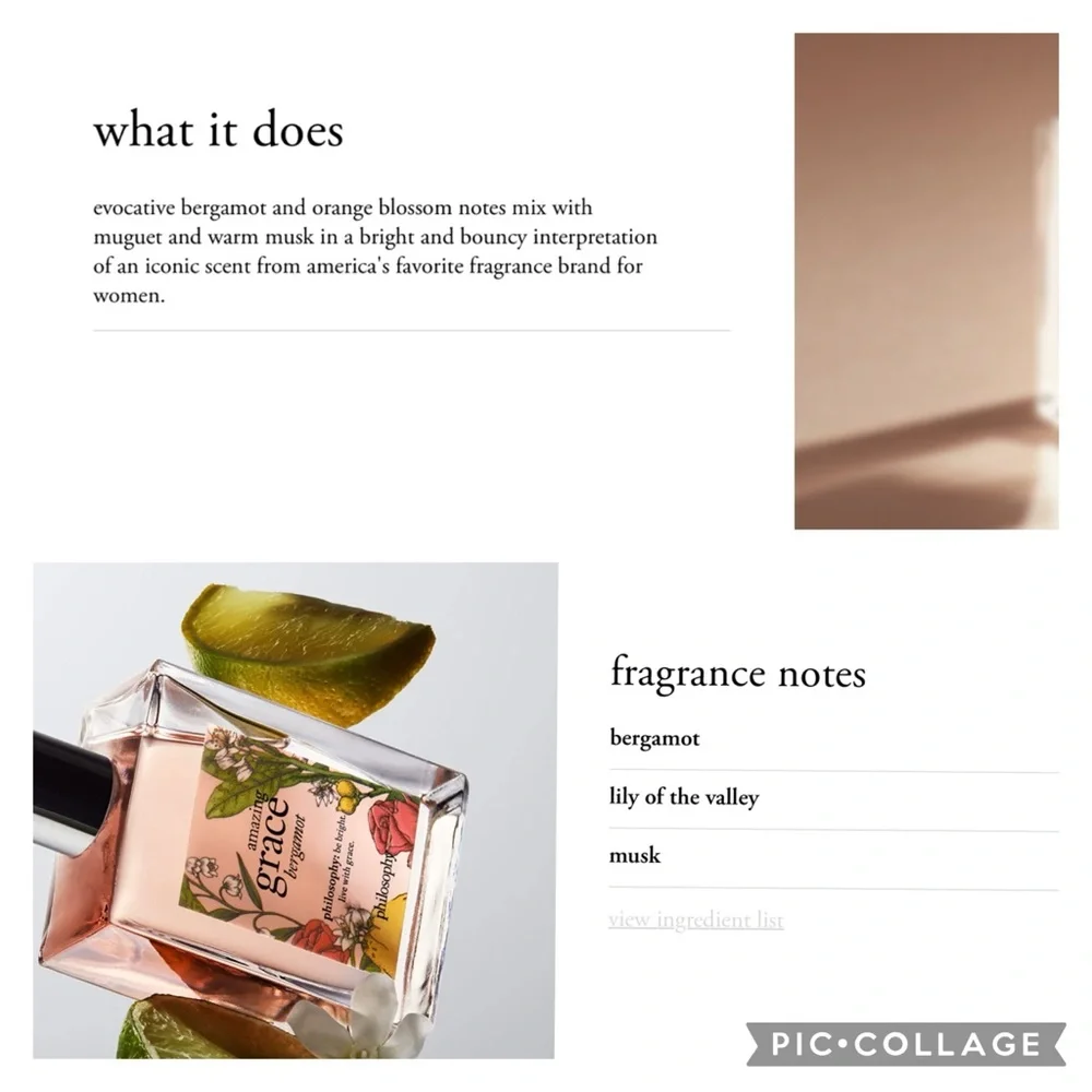 ❤️SALE❤️✨🆕✨Brand New Philosophy Amazing Grace Bergamot